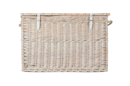 29" WHITE WASH STORAGE HAMPER