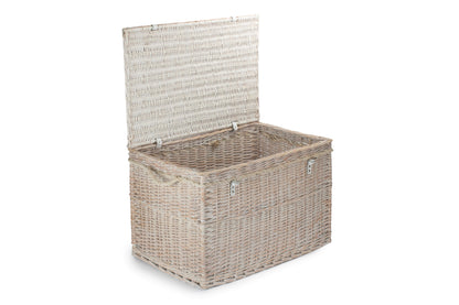 29" WHITE WASH STORAGE HAMPER