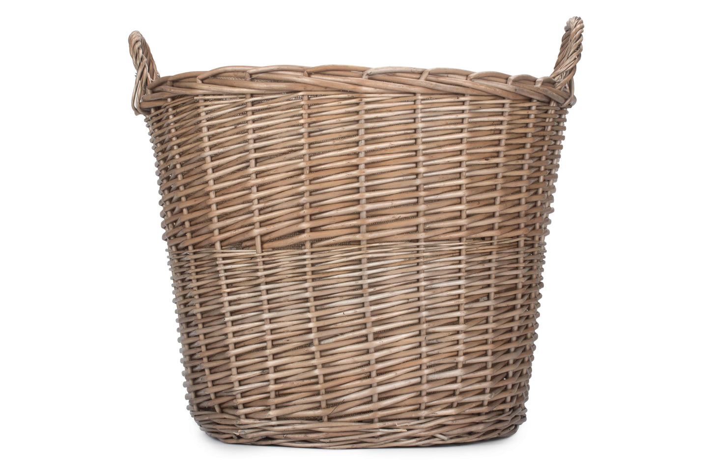 EXTRA LARGE CHESTNUT ROUND LINED LOG BASKET