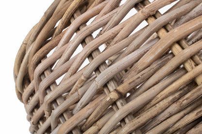 GREY RATTAN MARKET BASKET