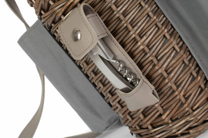 SINGLE BOTTLE & 2 CHAMPAGNE GLASS CARRIER with SHOULDER STRAP