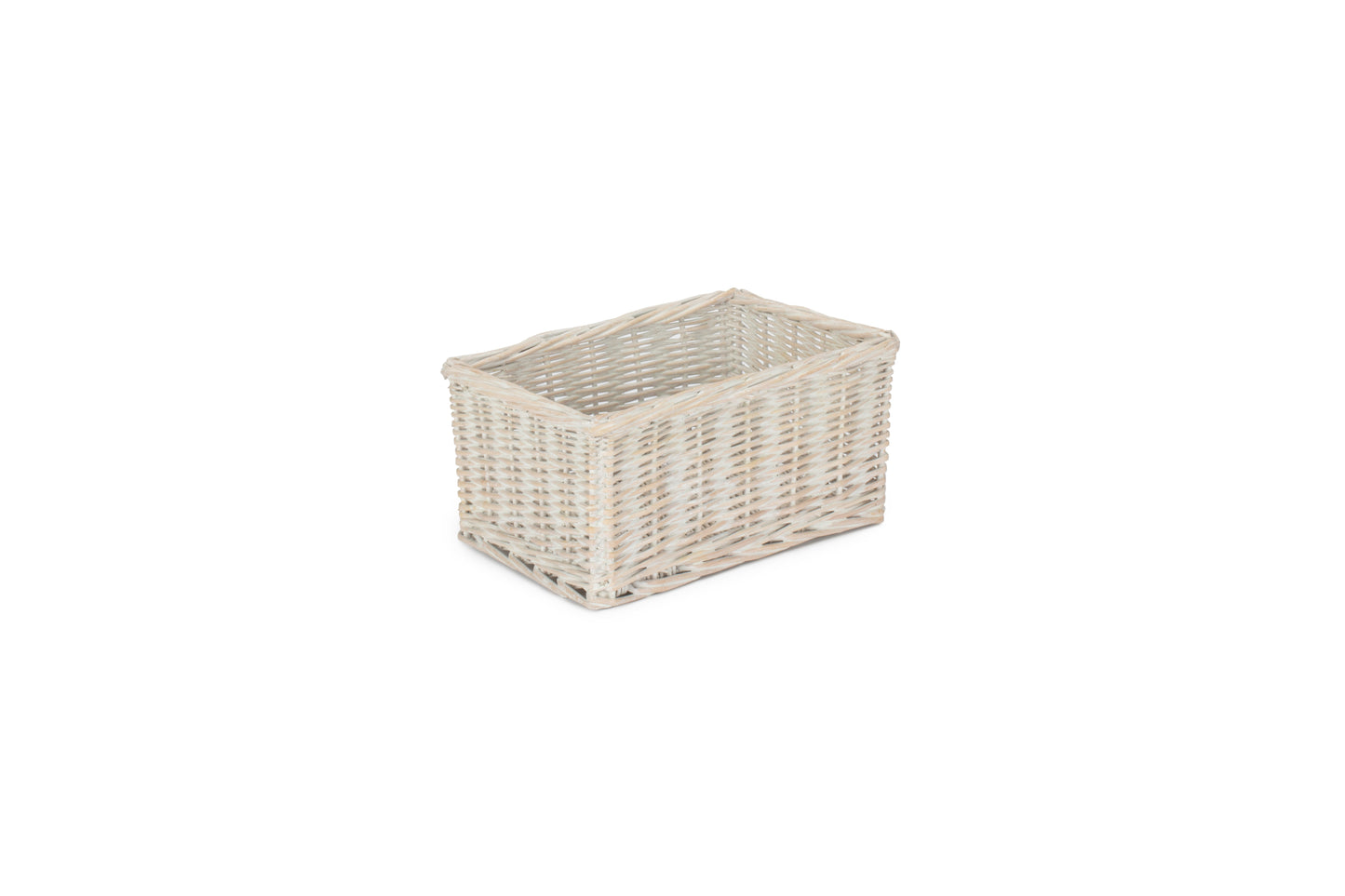 SIZE 2 SMALL WHITE WASH FINISH WILLOW TRAY