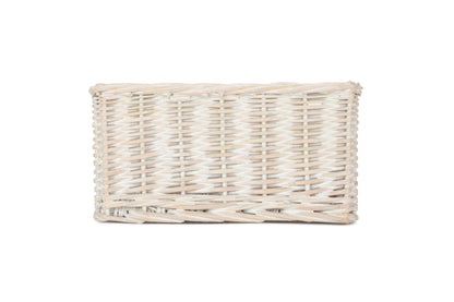 SIZE 2 SMALL WHITE WASH FINISH WILLOW TRAY