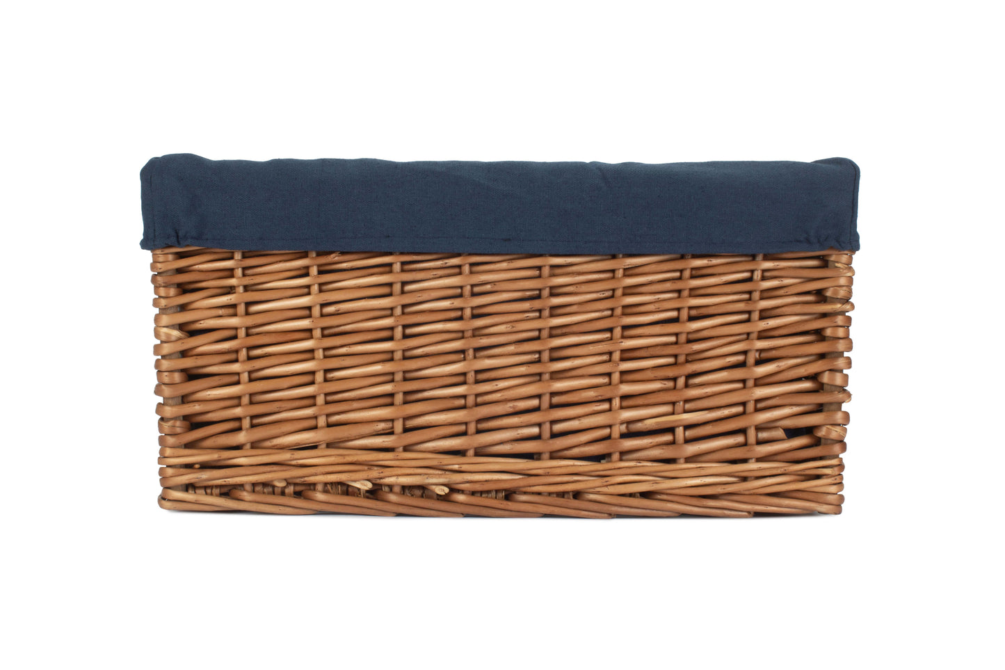 EXTRA LARGE DOUBLE STEAMED STORAGE BASKET with NAVY BLUE LINING