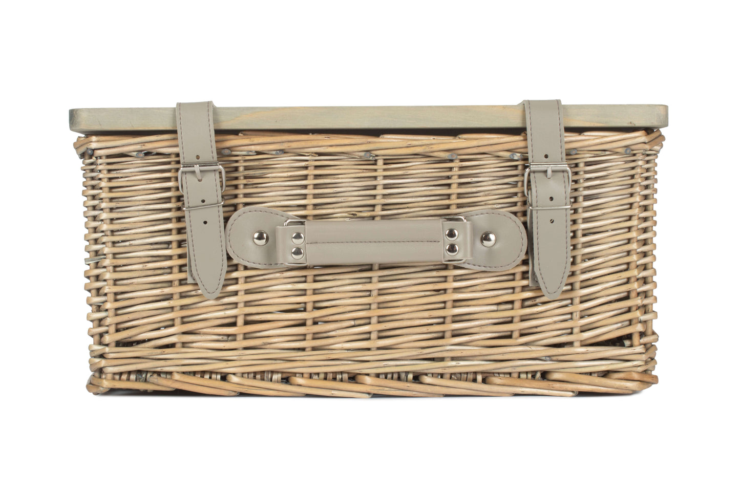 16" ANTIQUE WASH HAMPER with WOODEN LID