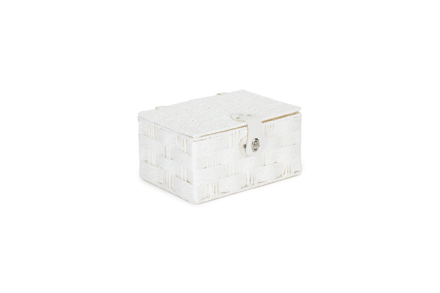 SMALL WHITE PAPER ROPE HAMPER