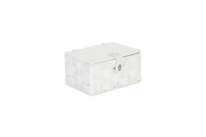 SMALL WHITE PAPER ROPE HAMPER