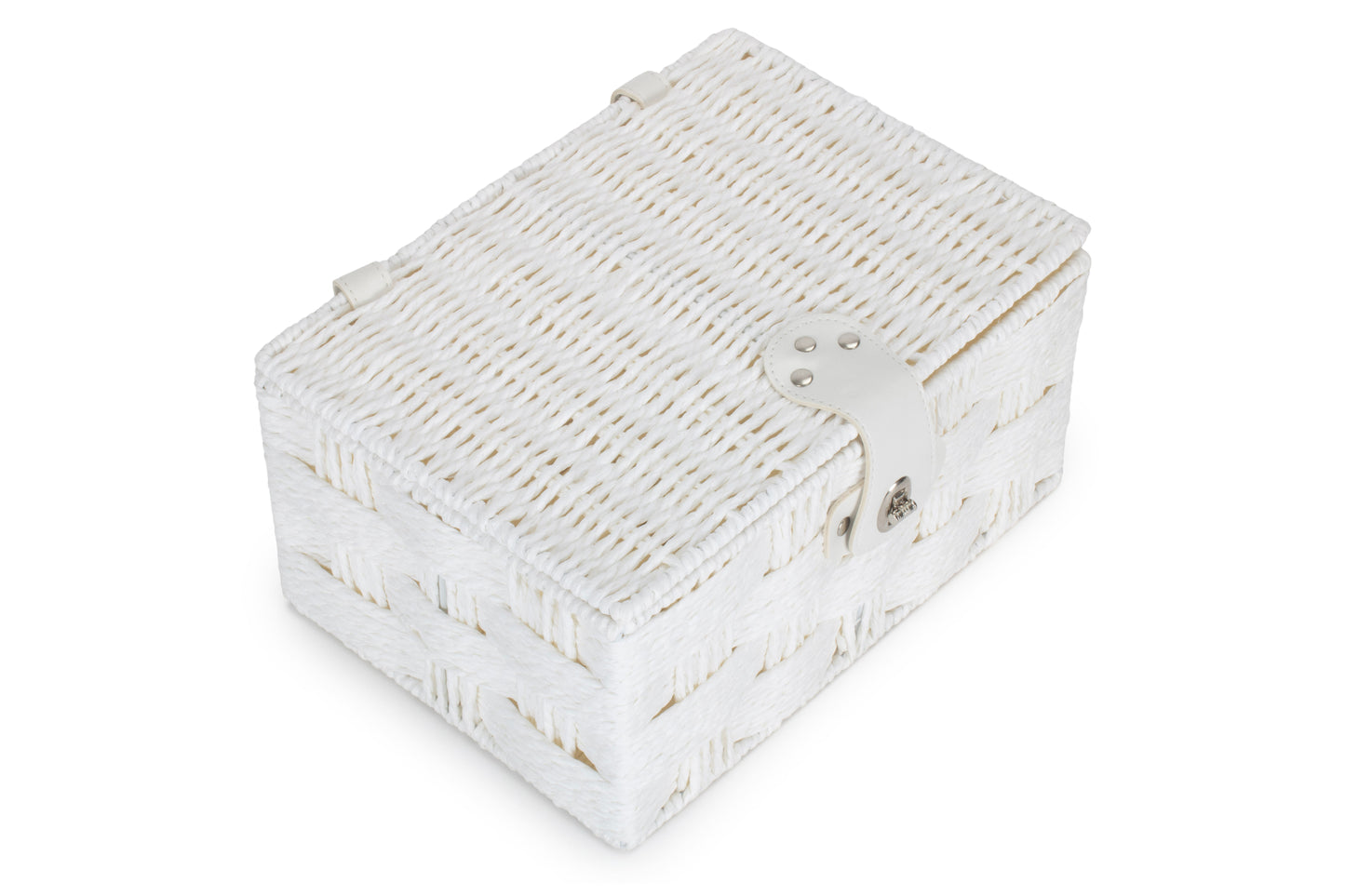 SMALL WHITE PAPER ROPE HAMPER