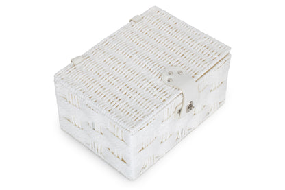SMALL WHITE PAPER ROPE HAMPER
