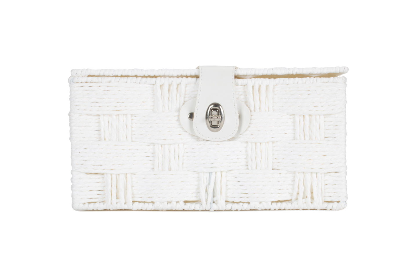 SMALL WHITE PAPER ROPE HAMPER
