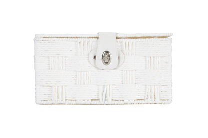 SMALL WHITE PAPER ROPE HAMPER
