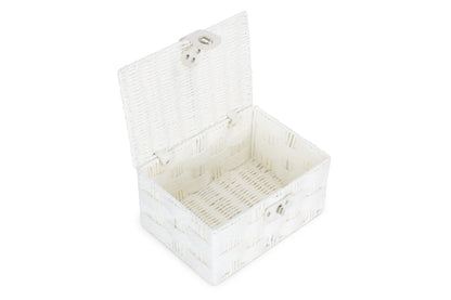 SMALL WHITE PAPER ROPE HAMPER