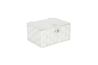 MEDIUM WHITE PAPER ROPE HAMPER
