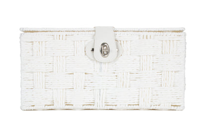 MEDIUM WHITE PAPER ROPE HAMPER