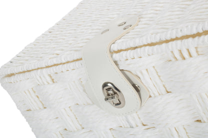 MEDIUM WHITE PAPER ROPE HAMPER