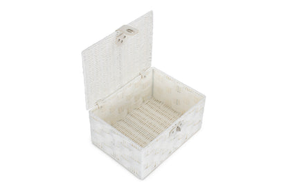 MEDIUM WHITE PAPER ROPE HAMPER