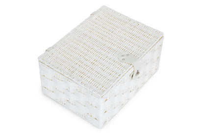 LARGE WHITE PAPER ROPE HAMPER