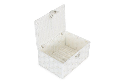 LARGE WHITE PAPER ROPE HAMPER