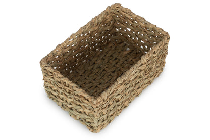 MEDIUM THATCH GRASS STORAGE BASKET