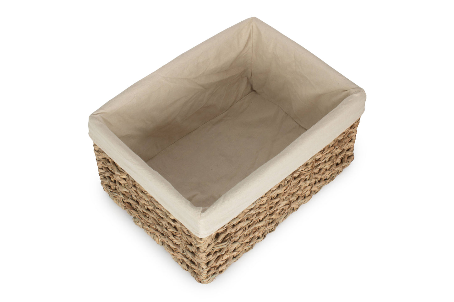 EXTRA LARGE THATCH GRASS STORAGE BASKET with WHITE LINING