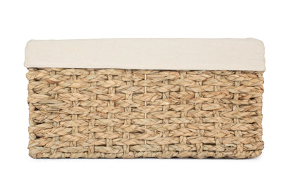 EXTRA LARGE THATCH GRASS STORAGE BASKET with WHITE LINING