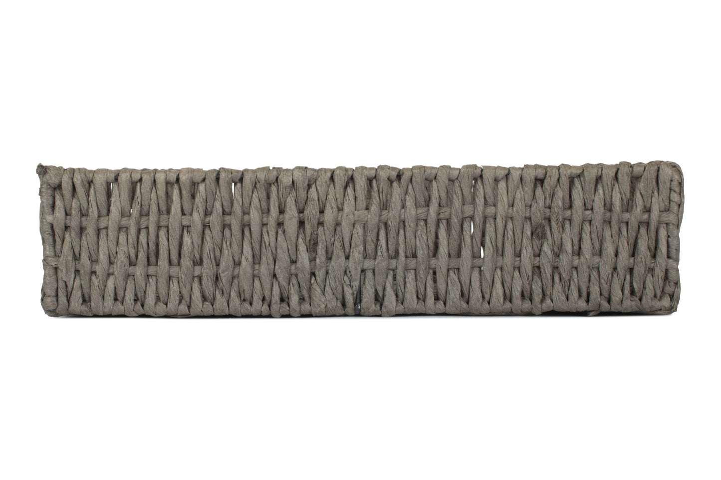 LARGE RECTANGULAR STRAIGHT-SIDED GREY PAPER ROPE TRAY