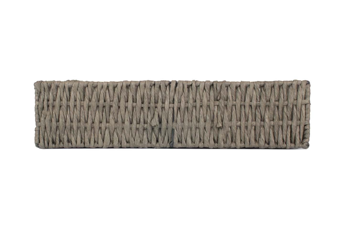 EXTRA LARGE RECTANGULAR STRAIGHT-SIDED GREY PAPER ROPE TRAY