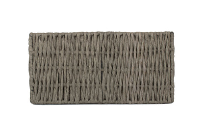 SMALL GREY PAPER ROPE STORAGE BASKET
