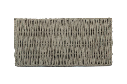 MEDIUM GREY PAPER ROPE STORAGE BASKET