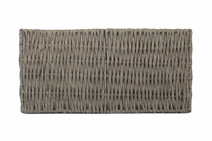 LARGE GREY PAPER ROPE STORAGE BASKET