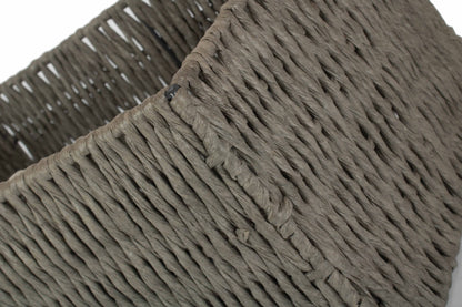 LARGE GREY PAPER ROPE STORAGE BASKET