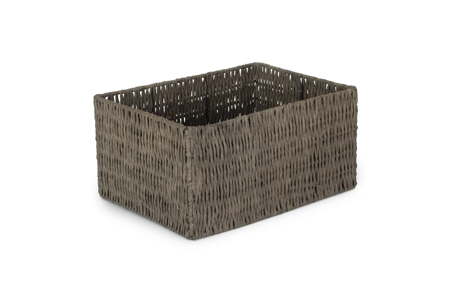 EXTRA LARGE GREY PAPER ROPE STORAGE BASKET