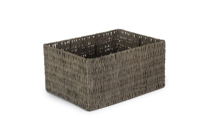 EXTRA LARGE GREY PAPER ROPE STORAGE BASKET