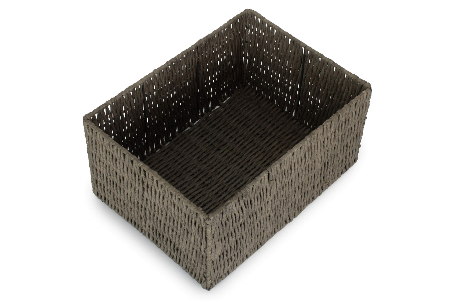 EXTRA LARGE GREY PAPER ROPE STORAGE BASKET