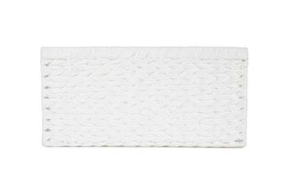 SIZE 3 WHITE PAPER ROPE RECTANGULAR STORAGE BASKET
