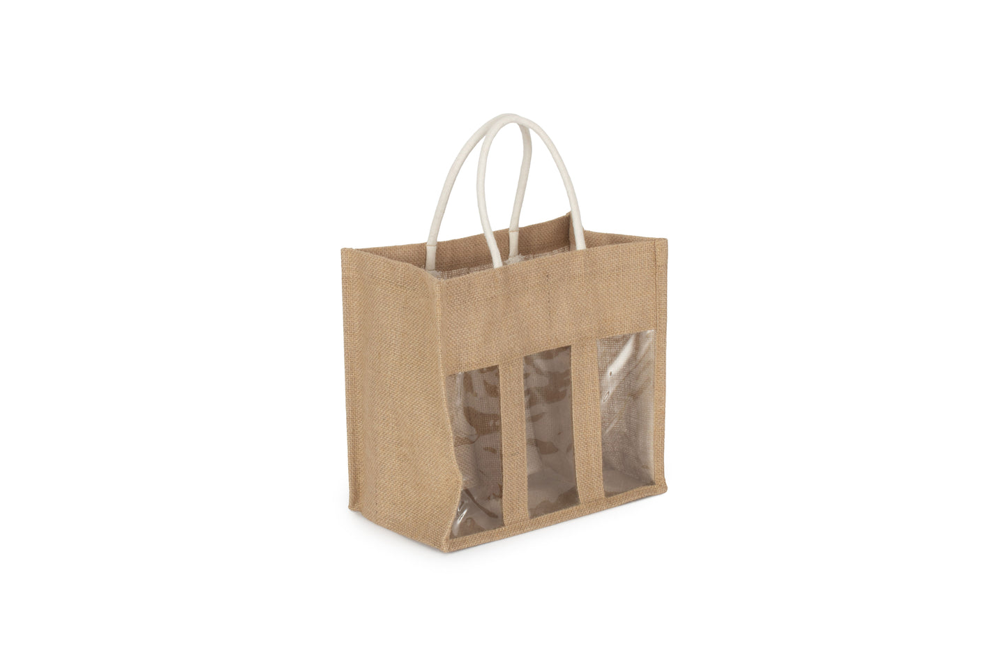 SIX BEER BOTTLE JUTE BAG