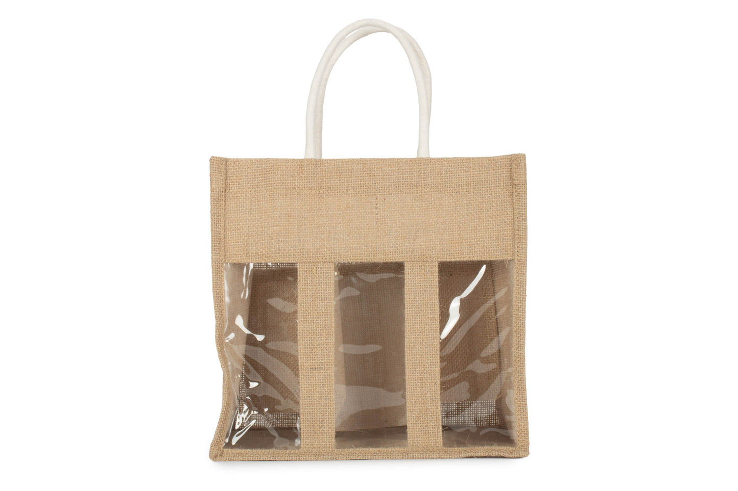 SIX BEER BOTTLE JUTE BAG