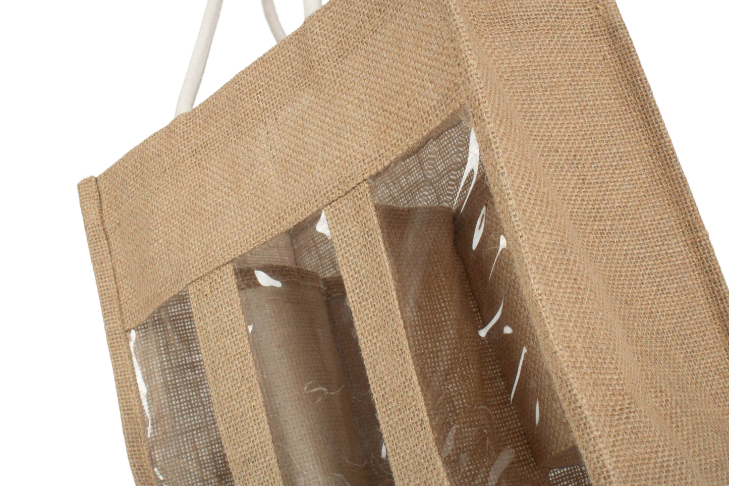 SIX BEER BOTTLE JUTE BAG