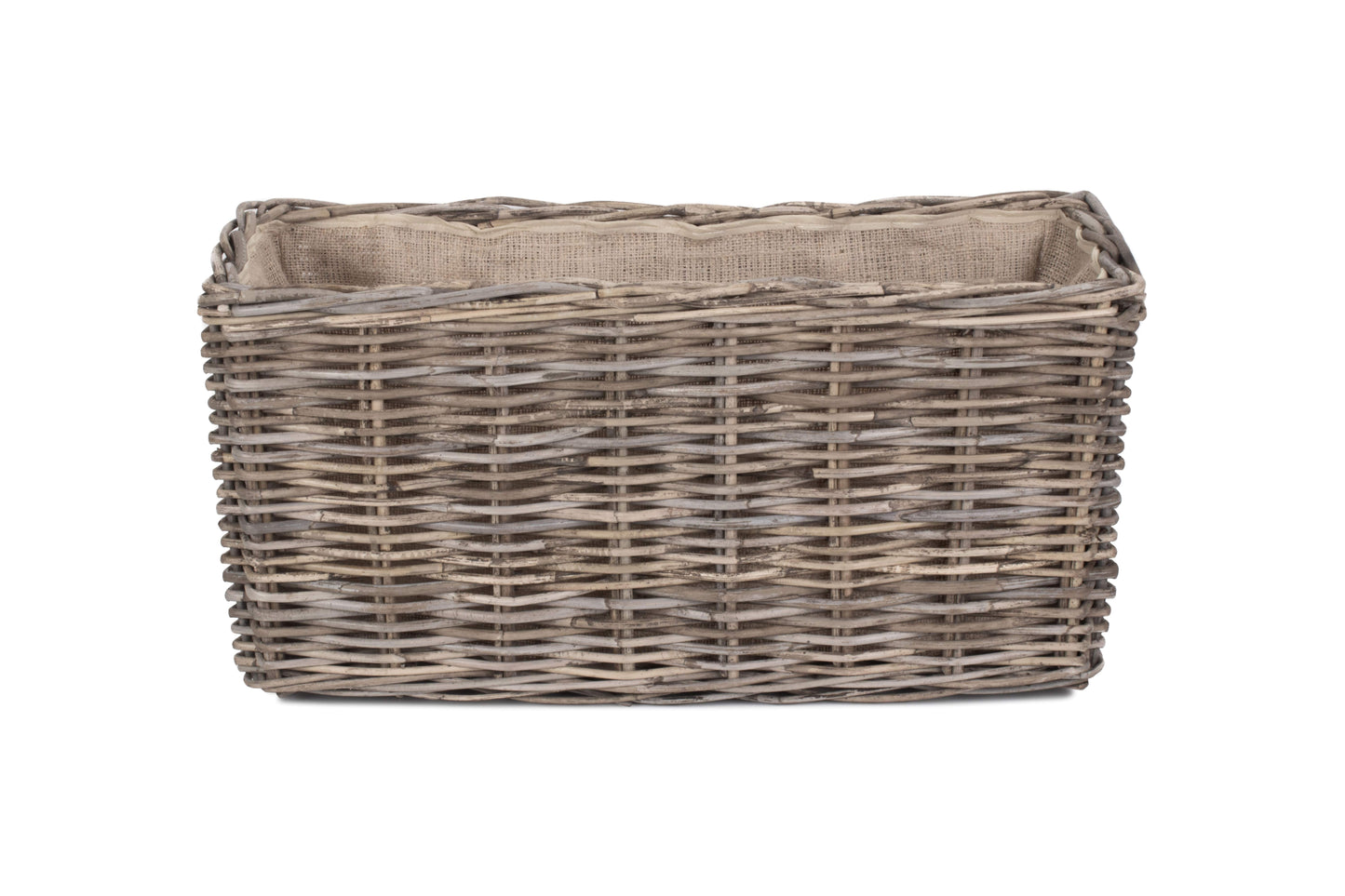 SMALL UNDER BENCH BASKET with HESSIAN LINING