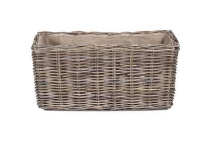 SMALL UNDER BENCH BASKET with HESSIAN LINING