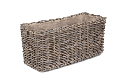 SMALL UNDER BENCH BASKET with HESSIAN LINING