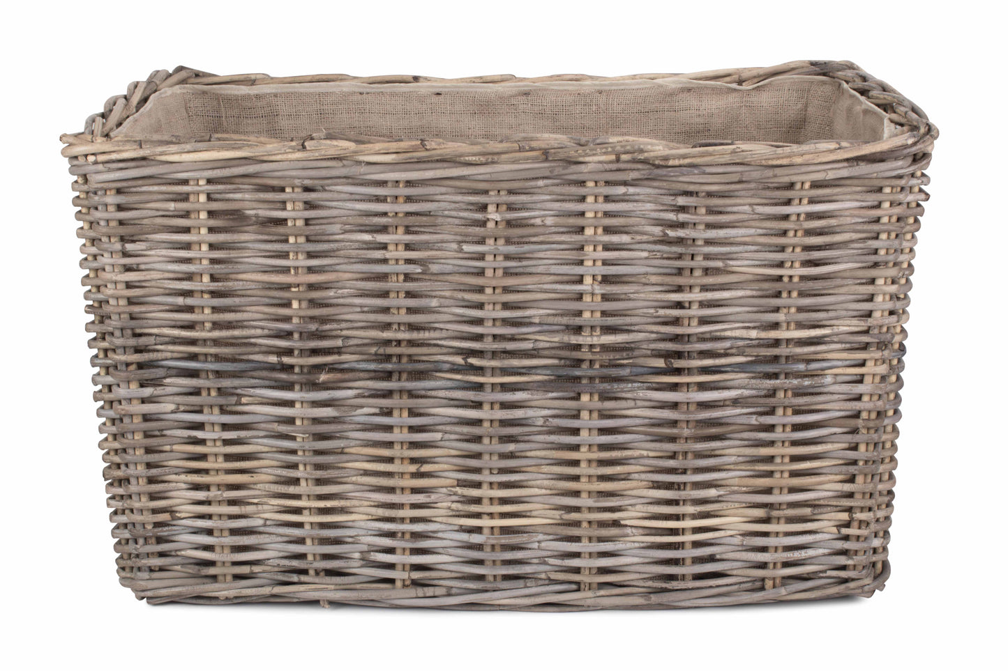 LARGE UNDER BENCH BASKET with HESSIAN LINING