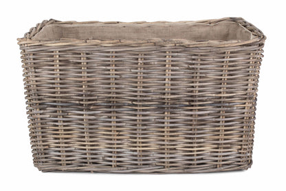 LARGE UNDER BENCH BASKET with HESSIAN LINING