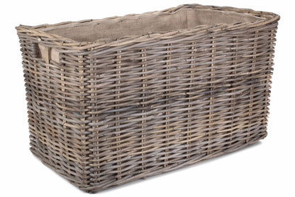 LARGE UNDER BENCH BASKET with HESSIAN LINING