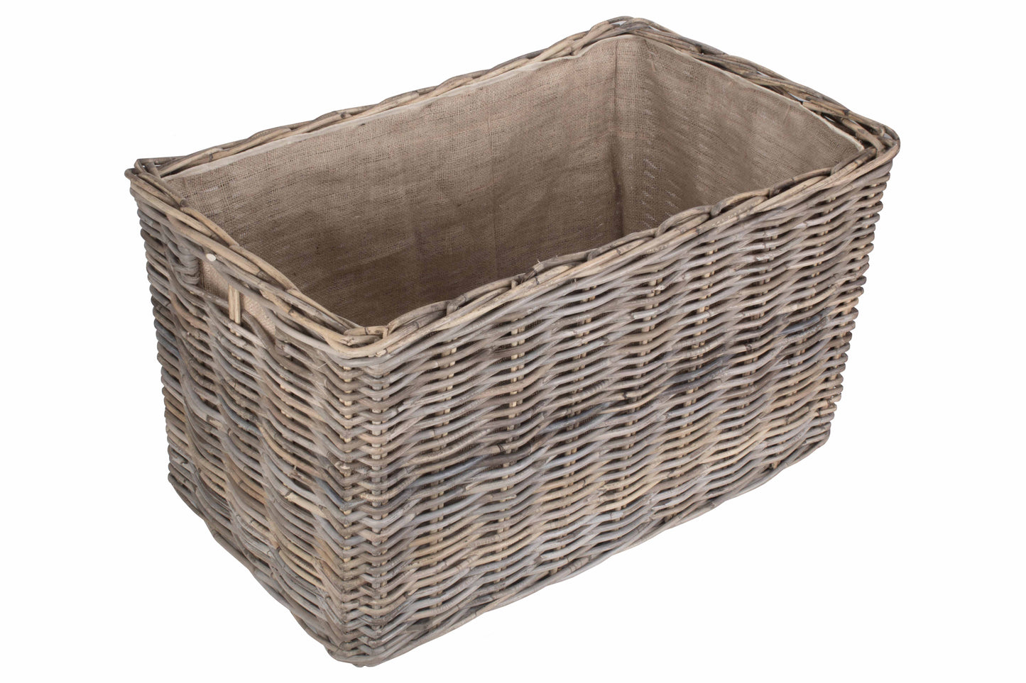 LARGE UNDER BENCH BASKET with HESSIAN LINING