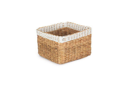 WATER HYACINTH SOFT SQUARE STORAGE BASKET