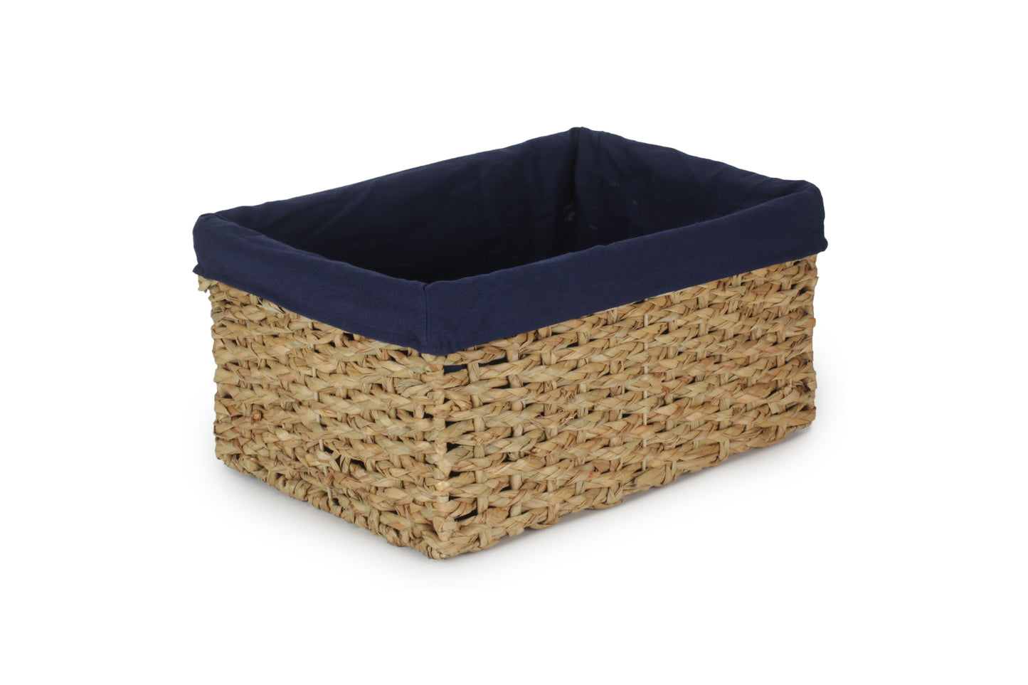 EXTRA LARGE THATCH GRASS STORAGE BASKET with NAVY BLUE LINING