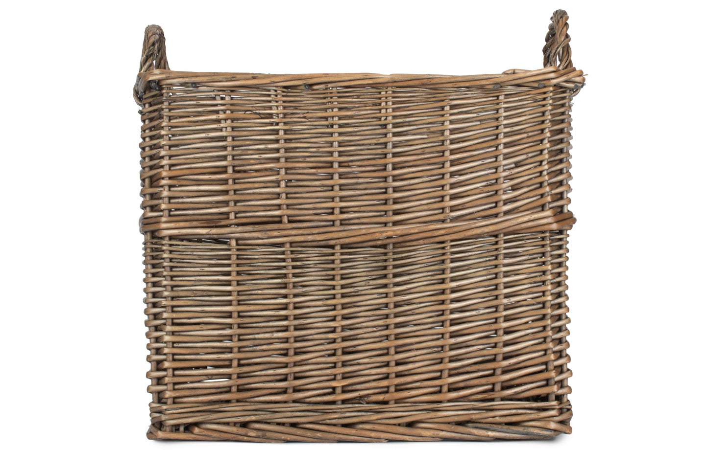 MEDIUM RECTANGULAR WICKER LOG / STORAGE BASKET - UNLINED