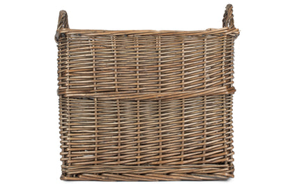 MEDIUM RECTANGULAR WICKER LOG / STORAGE BASKET - UNLINED