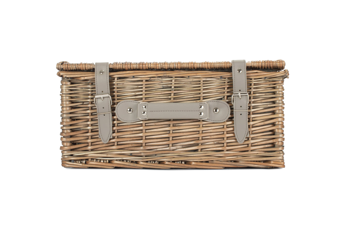 4 PERSON GREY TWEED HAMPER